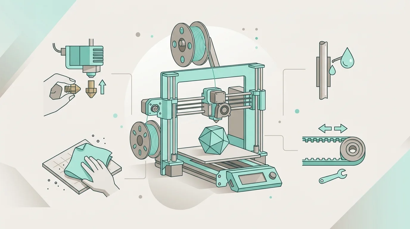 3D Yazıcı Bakımı Nasıl Yapılır? Yağlama, Kayış ve Nozzle Değişimi